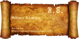 Méhes Blanka névjegykártya